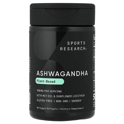 Sports Research Ashwagandha Plant Based 60 Veggie Softgels 250 Mg Per Softgel