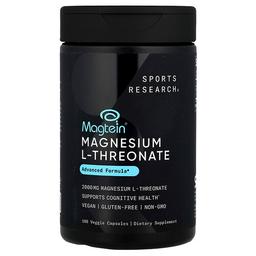 Sports Research Magtein Magnesium L Threonate 180 Veggie Capsules 666 Mg Per Capsule