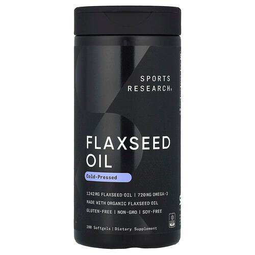 Sports Research Flaxseed Oil 200 Softgels