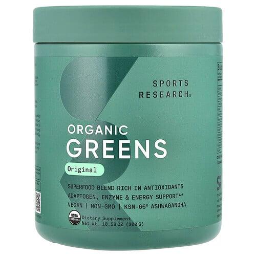 Sports Research Organic Greens Original 10 58 Oz 300 G