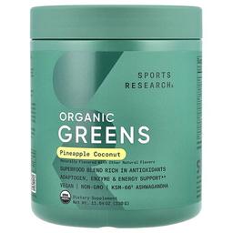 Sports Research Organic Greens Pineapple Coconut 11 64 Oz 330 G