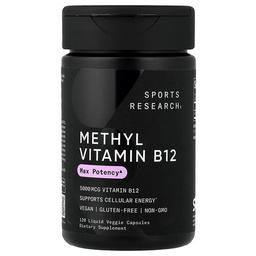 Sports Research Methyl Vitamin B12 5 000 Mcg 120 Liquid Veggie Capsules