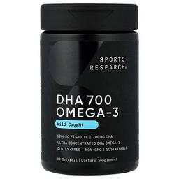 Sports Research Dha 700 Omega 3 Wild Caught 90 Softgels