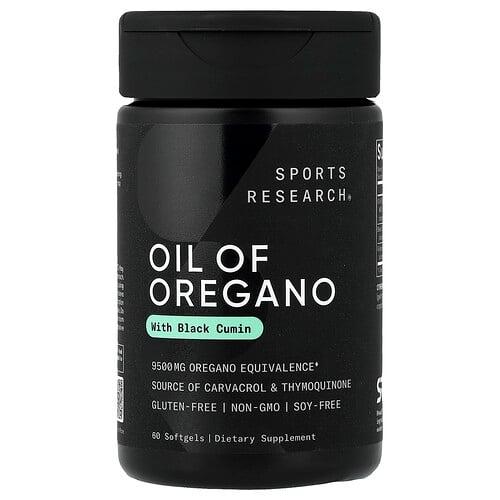 Sports Research Oil Of Oregano With Black Cumin 60 Softgels