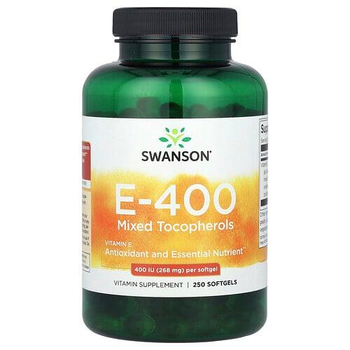 Swanson Vitamins Vitamin E 400 Mixed Tocopherols 400 Iu 268 Mg 250 Softgels product image
