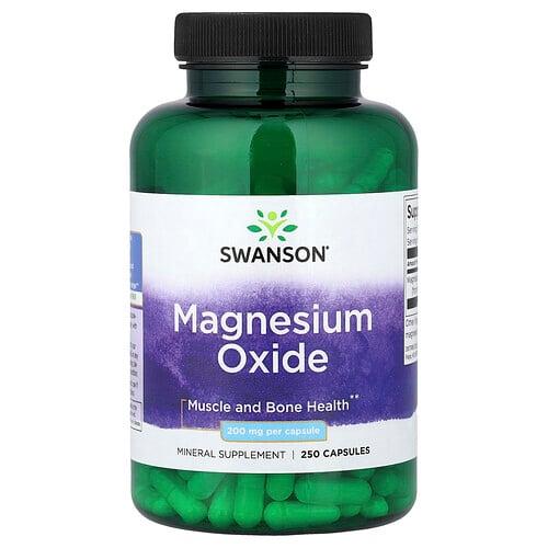 Swanson Vitamins Magnesium Oxide 200 Mg 250 Capsules