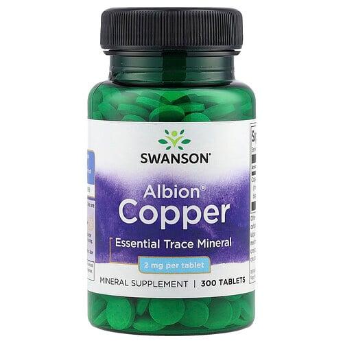 Swanson Vitamins Albion Copper 2 Mg 300 Tablets
