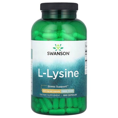 Swanson Vitamins L Lysine 500 Mg 300 Capsules