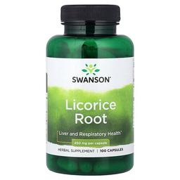 Swanson Vitamins Licorice Root 450 Mg 100 Capsules