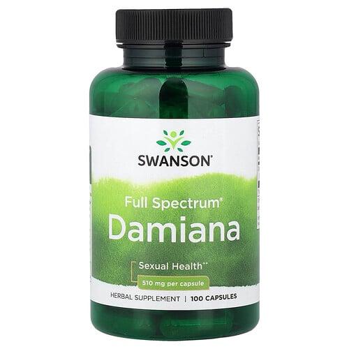 Swanson Vitamins Full Spectrum Damiana 510 Mg 100 Capsules