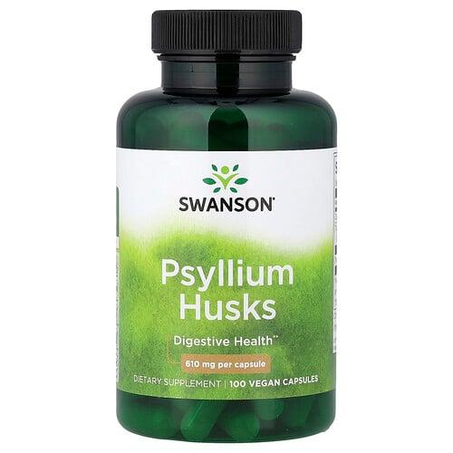 Swanson Vitamins Psyllium Husks 610 Mg 100 Vegan Capsules