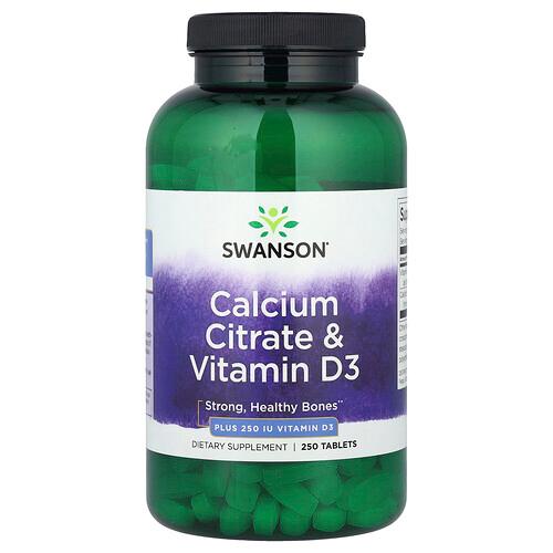 Swanson Vitamins Calcium Citrate Vitamin D3 250 Tablets product image