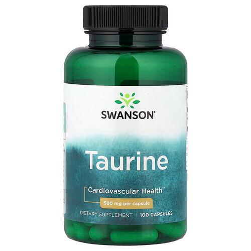 Swanson Vitamins Taurine 500 Mg 100 Capsules