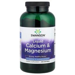 Swanson Vitamins Liquid Calcium Magnesium 200 Softgels