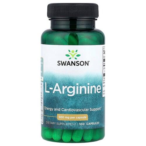 Swanson Vitamins L Arginine 500 Mg 100 Capsules