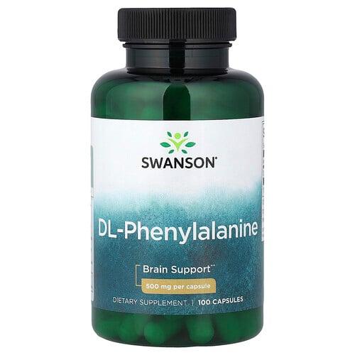 Swanson Vitamins Dl Phenylalanine 500 Mg 100 Capsules