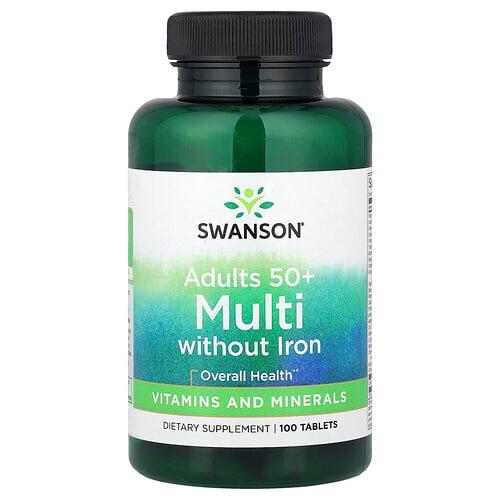 Swanson Vitamins Adults 50 Multi Without Iron 100 Tablets product image