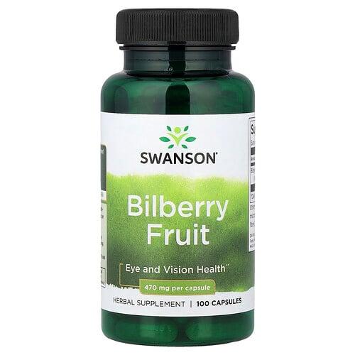 Swanson Vitamins Bilberry Fruit 470 Mg 100 Capsules