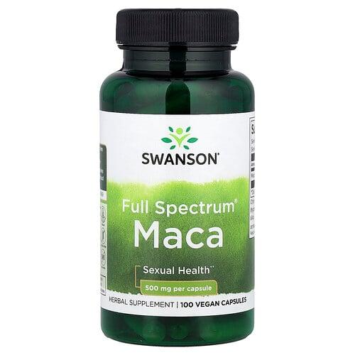 Swanson Vitamins Full Spectrum Maca 500 Mg 100 Vegan Capsules