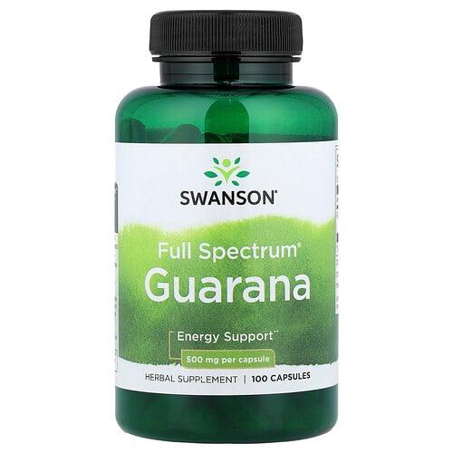 Swanson Vitamins Full Spectrum Guarana 500 Mg 100 Capsules