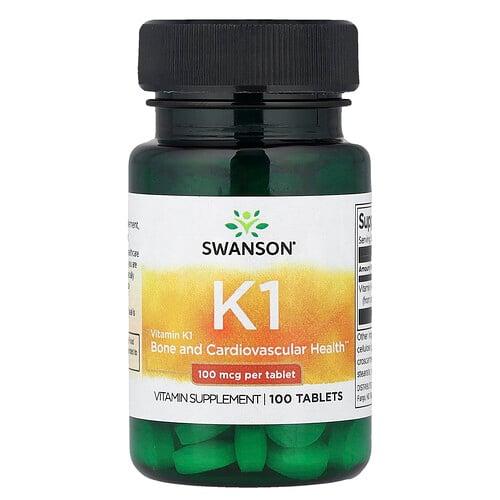 Swanson Vitamins Vitamin K1 100 Mcg 100 Tablets