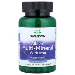 Swanson Vitamins Albion Multi Mineral With Iron 120 Capsules