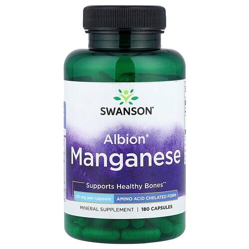 Swanson Vitamins Albion Manganese 40 Mg 180 Capsules