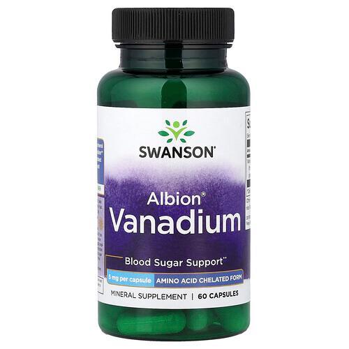 Swanson Vitamins Albion Vanadium 5 Mg 60 Capsules
