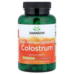 Swanson Vitamins High Immunoglobulin Colostrum 120 Capsules 500 Mg Per Capsule