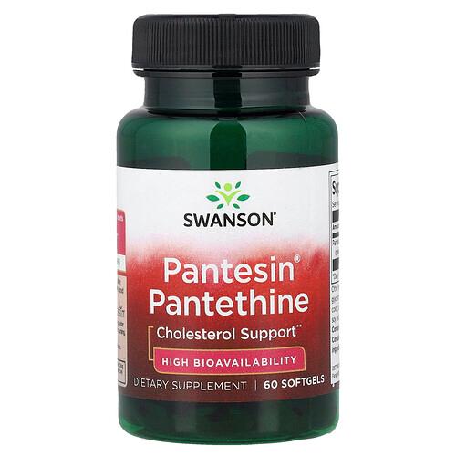 Swanson Vitamins Pantesin Pantethine 60 Softgels 300 Mg Per Softgel