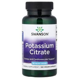 Swanson Vitamins Potassium Citrate 99 Mg 120 Vegan Capsules