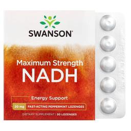Swanson Vitamins Nadh Peppermint 20 Mg 30 Lozenges
