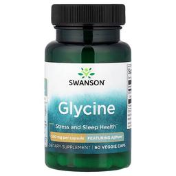 Swanson Vitamins Glycine 500 Mg 60 Veggie Caps