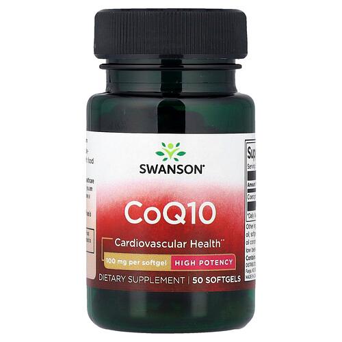 Swanson Vitamins Coq10 High Potency 100 Mg 50 Softgels product image