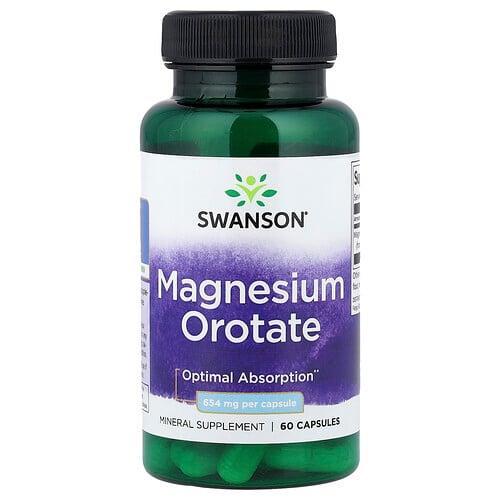 Swanson Vitamins Magnesium Orotate 654 Mg 60 Capsules