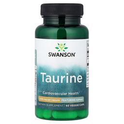 Swanson Vitamins Taurine 1 000 Mg 60 Veggie Caps