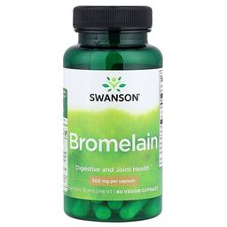 Swanson Vitamins Bromelain 60 Veggie Capsules 500 Mg Per Capsule