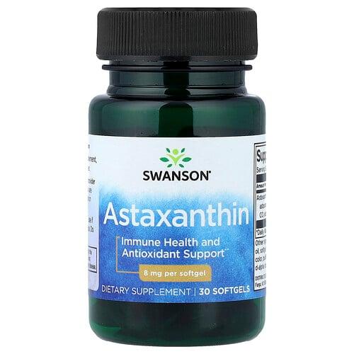스완슨 비타민 Swanson Vitamins, 아스타잔틴, 8mg, 소프트젤 30정 product image