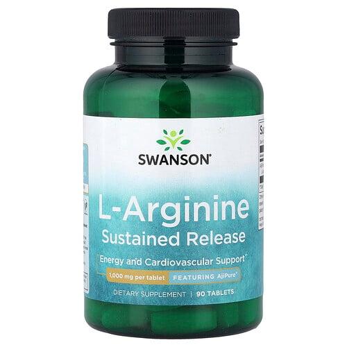 Swanson Vitamins L Arginine Sustained Release 1 000 Mg 90 Tablets