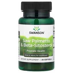 Swanson Vitamins Saw Palmetto Beta Sitosterol 30 Softgels