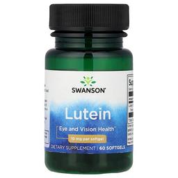 Swanson Vitamins Lutein 10 Mg 60 Softgels