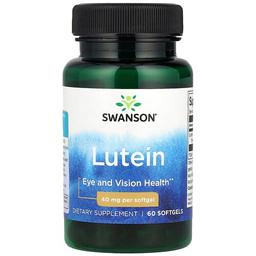 Swanson Vitamins Lutein 40 Mg 60 Softgels