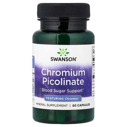 Swanson Vitamins Chromium Picolinate 60 Capsules 200 Mcg Per Capsule