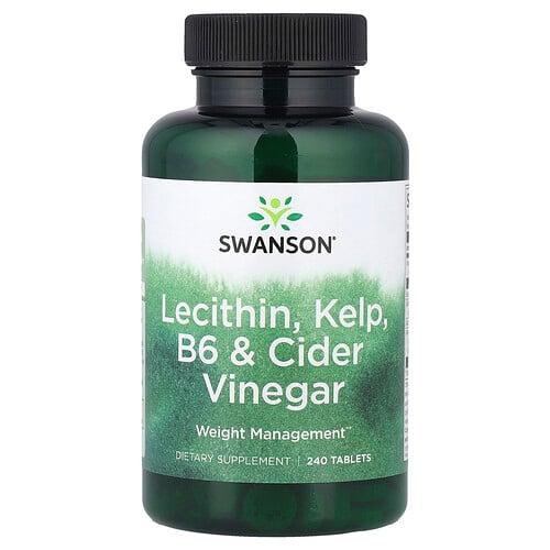Swanson Vitamins Lecithin Kelp B6 Cider Vinegar 240 Tablets