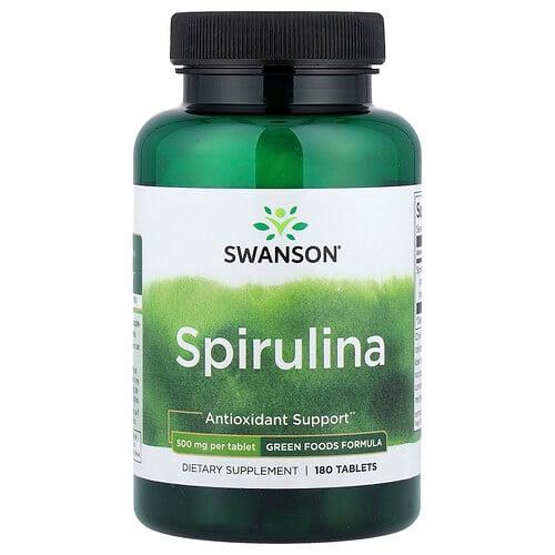 Swanson Vitamins Spirulina 500 Mg 180 Tablets