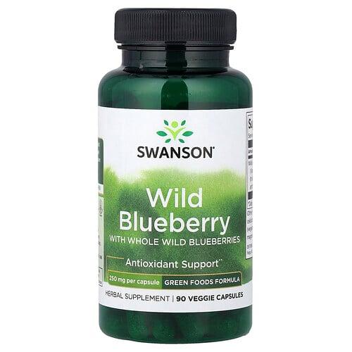 Swanson Vitamins Wild Blueberry With Whole Wild Blueberries 250 Mg 90 Veggie Capsules