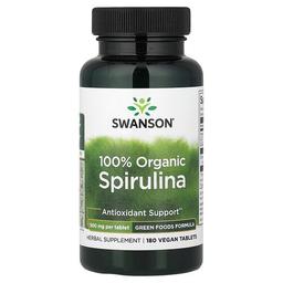 Swanson Vitamins 100 Organic Spirulina 180 Vegan Tablets