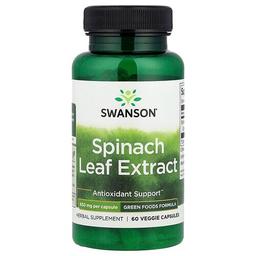 Swanson Vitamins Spinach Leaf Extract 650 Mg 60 Veggie Capsules