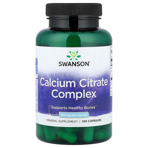 Swanson Vitamins Calcium Citrate Complex 250 Mg 100 Capsules