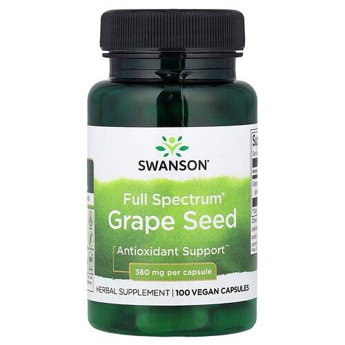 Swanson Vitamins Full Spectrum Grape Seed 380 Mg 100 Vegan Capsules